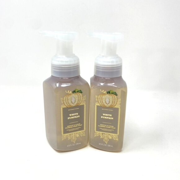 Bath & Body Works White Pumpkin Gentle And Clean Foaming Hand Soap x 2 - Picture 1 of 6